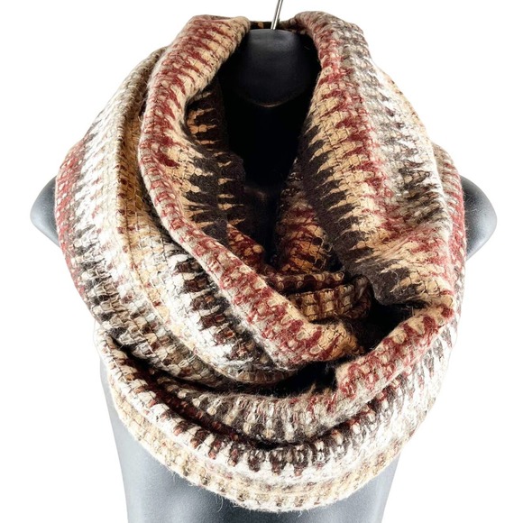 Missoni Zigzag-Striped Print Knit Cozy Infinity Cowl Scarf Multicolor One Size - Picture 1 of 5